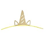 Perfk 輝き　ユニコーンホーンデザイン　帽子　王冠　ヘッドバンド　リボン付き　ハロウィン　コスチューム　アクセサリー　子供のパーティー　プレゼント