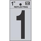 Hy-Ko RV-15/1 1.25 Black Reflective #1 House Number by Hy-Ko