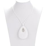 Consider It Maid Baby/Toddler Silicone Teething Necklace - White - The Tear Drop Pendant Collection 