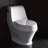 アリエルtb133 mアドニス1.6 GPF細長いOne Pieceトイレwithソフトシート、閉じ One Size ホワイト TB133M 1