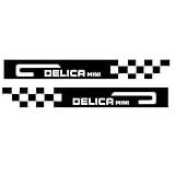 AWX デリカミニ DELICA MINI 車のステッカー 車用デカール 車 ロゴ ステッカー/エンブレム/シール 専用 車体装飾デカール 防水 耐熱 傷を隠す 外観を向上させる カッコいい 防水性能2枚 (黒, デリカミニ DELICA MINI) [並行輸入品]