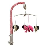 Bacati - Elephants Pink/grey Musical Mobile by Bacati