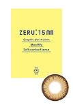 カラコン ZERU.15mm ナチュラル マンスリー 1箱1枚 1Monthly No.3 ハーフブラウン【BC】8.7 【PWR】-2.00