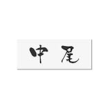 丸三タカギ 彫り込み済表札 アクリル APA1-W-1-3-中尾 【完成品】
