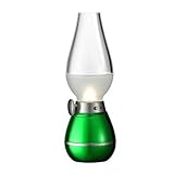 LED ナイトライト レトロ ブローコントロール ベッドサイドオイルランプ 省エネ 目に優しい USB充電 バッテリー内蔵 灯油ランプ グリーン 15329523139798