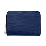 [ZIYMU] ショートウォレット 財布 ラウンドファスナー 小銭入れ 本革 レザー ユニセックス ネイビー w2-002nv