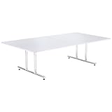 ミーティングテーブル・会議テーブル/【角形・幅2400×奥行き1200mm】 カラー:オーク