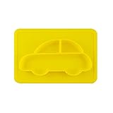 シリコンベビー食器 お食事マット ベビー 赤ちゃん シリコン食器 ミニマット お食い初め 4color (イエロー)