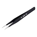 SODIAL(R)2個プロフェッショナルネイルアートラインストーンまつげエクステンションピンセットニッパークリッパーツール（黒）