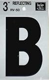 hy-ko Prod rv-50 / B 3-inchブラック反射ビニール粘着文字B 10 ブラック RV-50/B 1