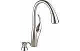 デルタ19932-sssd-dst Berkleyシングルハンドルプルダウンキッチン蛇口、Brillianceステンレス