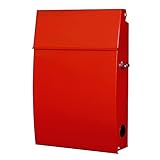 郵便ポスト 郵便受け メールボックス 壁掛け EUROデザイナーズポスト MB5805 レバー開閉タイプ 鍵付き レッド MB5805-KL-RED 74