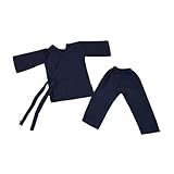 Ysyqkn 1/12スケールの道教の衣装、ミニ長袖シャツとズボン