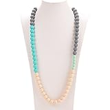 Consider It Maid Silicone Teething Necklace for Mom to Wear - FREE E-BOOK - BPA FREE and FDA Approve