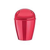 Koziol Del Swing Top Wastebasket, X-Small, Red [並行輸入品]