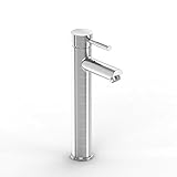Parmir Water Systems SSV-102A Single Handle Tall Vessel Bowl Style Vanity Faucet, Brushed Steel by P