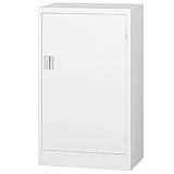 【HCB-TS17H】 キャビネット 書庫 収納 完成品 片開き書庫 戸棚 書棚 【オフィス家具市場オリジナル:日本製】 W515×D380×H880 ホワイトグレー