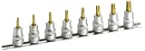 HAZET(ハゼット) TORXビットソケットセット 8802T/8H 差込角:9.5mm 8点 1セット