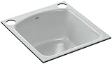 Kohler K-5848-2U-95 Napa Undercounter Entertainment Sink with Two-Hole Oversized Drilling, Ice Grey 