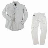 [ジーベック XEBEC]2153s上下セット（長袖シャツ+ラットズボン）作業服 上下セット カラー：22_シルバーグレー サイズ：3L