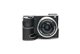 TP Original Sony A6600 専用 オープナブルタイプ 本革 ボディケース 黒色(底面開閉)