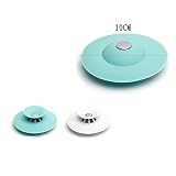 2pcs IDクリエイティブシリコンTub Drain Stopper / Strainer /ヘアキャッチャー、2 in 1 Stop &フィルタ(ブルー&ホワイト)