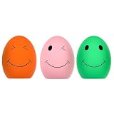 SCHITEC 犬 おもちゃ 音が鳴る 犬用玩具 Dog Squeaky Toy, Latex Bouncy Egg Balls 退屈解消用 小型犬 壊れない 壊れにくい 音の出る犬用おもちゃ ラテックス 3個セット