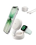 Belkin 25W Qi2 2-in-1 ワイヤレス充電スタンド MagSafe マグセーフ 急速充電 iPhone17,16～12 Apple watch アップルウォッチ対応 サンド WIZ043dqSD