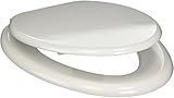 PlumbTech 102-00 Standard Grade Molded Wood Elongated Toilet Seat, White by PlumbTech