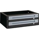 トラスコ中山 (TRUSCO) カスタムワゴン用引き出し 【浅型2段】 TAC-EKSBK