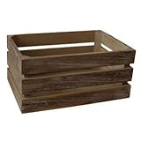 オーク効果Slatted木製ストレージクレート M