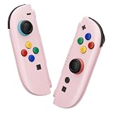 eXtremeRate Joycon 2対応用DIY交換シェルボタン、Nintendo Switch 2対応フルセットハウジングケース+デコレーションストリップ+ミドルブラケット+ボタン+工具キット-デラックス版【桜ピンク】