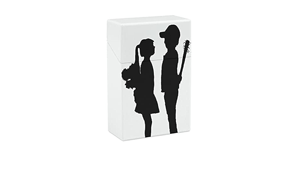 Amazon シガレットケース タバコケース 大容量 バンクシー Banksy 落書きアート 煙草入れ 煙草ケース たばこケース シガレット入れ タバコ入れ たばこ入れ 本収納 手巻きタバコ シガレットボックス おしゃれ 愛煙家 プレゼント 男女兼用 シガレットケース