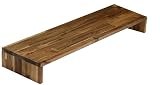 WOODPRO アカシア モニター台 デスクシェルフ 幅90cm 高さ9cm 奥行25cm ダークウォルナット色 完成品 木製 モニタースタンド 卓上 パソコン台 ディスプレイ台 机上台 コの字ラック 受注生産