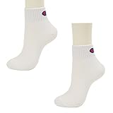 (チャンピオン)Champion クォーターレングス　ビッグロゴソックス２足組 HJ （010）ホワイト 19-24cm CMSBH203