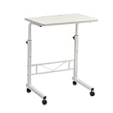 オスパイ(OSPI) 人気 おしゃれ サイドテーブル PC テーブル ソファサイド 高さ調整可 キャスター付き (ホワイト)