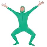 [PURE] ピュア 全身タイツ ストレッチ 顔出し 変装 L グリーン