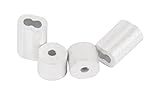 Forney 61036 Wire Rope Stops and Ferrules, Aluminum Cable Sleeves, 1/16-Inch, 2-Stops, 2-Ferrules [並