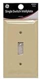 GE 40054ウォールプレート単一トグルスイッチライトアーモンド、アイボリー