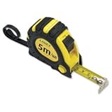 Linex Measuring Tape with Hook and Non-slip Surface Metric and Imperial with Belt Clip 5m Ref Lxemt5