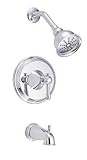 Danze D500026T Cape Anne Single Handle Tub and Shower Trim Kit with 4-Inch Showerhead, Chrome [並行輸入品