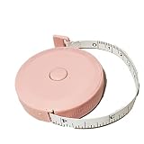 AVILMORE メジャー 巻き尺 2m 裁縫 洋裁 手芸用 テープメジャー 両面目盛 200cm 79inch バスト ウエスト 測定 インチ センチ メジャー 服 巻尺 オートメジャー 巻取りボタン付き 計測 手芸 軽量 胸囲測定 (ピンク)