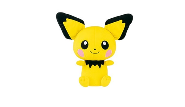 Amazon ポケットモンスター サン ムーン つれてってでっかいぬいぐるみ ピチュー 単品 ぬいぐるみ おもちゃ