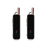 YNIBST UHF 小型 ワイヤレスイヤホン式 耳掛け型 マイク内蔵 双方向ラジオ 送受信対応 ローズゴールド