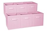Sorbus折りたたみ式ストレージキューブバスケットBin – Great for Nursery、Playroom、クローゼット、ホーム組織 6 Pack ピンク STRG-BIN-PASPI-6P
