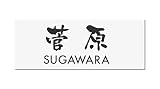 丸三タカギ 彫り込み済表札 アクリル APG2-W-3-3-菅原 【完成品】