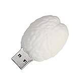 4GB Brain Model USB 2.0フラッシュドライブメモリスティックステッチサムドライブデータストレージPenDrive USBドライブジャンプドライブ (White)