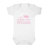 (フロソ) FLOSO 赤ちゃん・ベビー用 I Am Daddys Little Princess(私はパパの小さなプリンセス)プリント 半袖ボディースーツ ロンパース ベビー肌着 パジャマ (18-