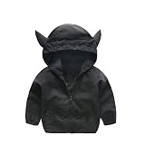 [ラブラミックス] 子供服 ベビー服 パーカー ジャケット アウター フード付き 黒 100