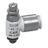 CKD スピコン エルボタイプワンタッチ継手付 幅×奥行×高さ:23.6×10.8×27.2mm （SC3W-M5-6）